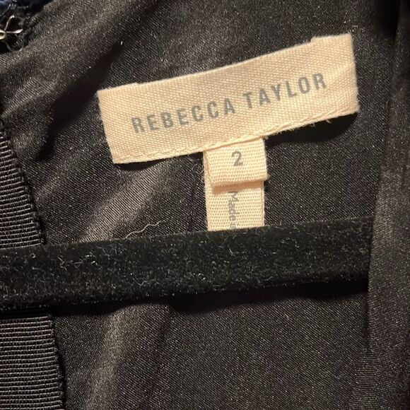 REBECCA TAYLOR Tweed Ruffle Hem Mini Dress, Royal Blue/Black, Size 2 - Picture 6 of 13